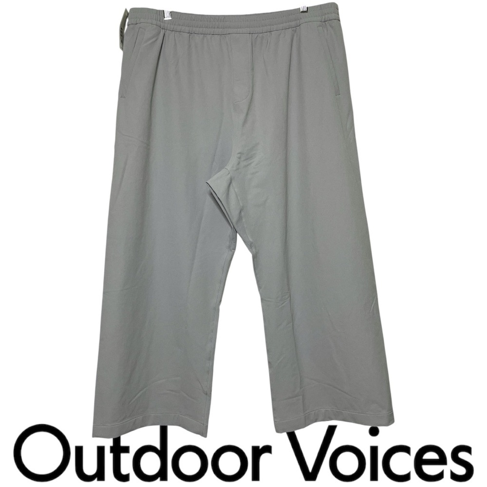 OUTDOOR VOICES RecTrek Cropped Wide Leg Pant | Grey | XXXL
